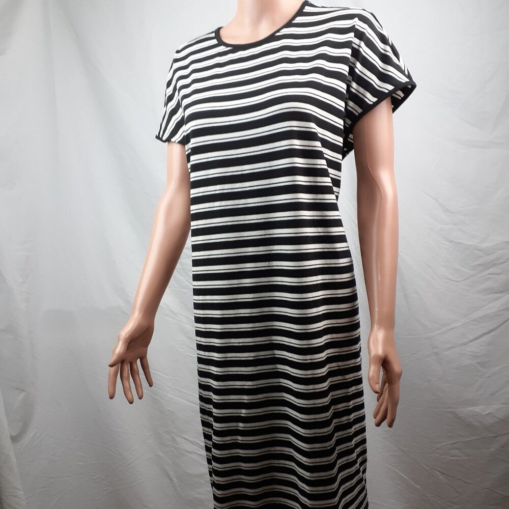 Universal Standard Striped Geneva Maxi Dress Black White Small (Regular XL) NWT
